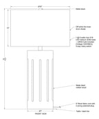 Measurements and material details for the Jannu table lamp. 