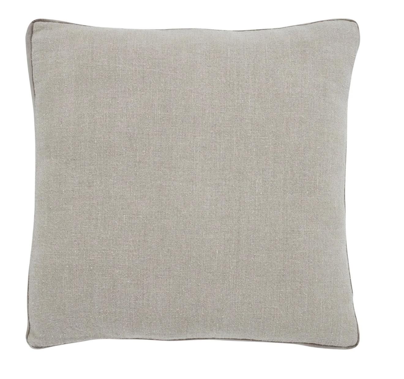 Square beige textured pillow