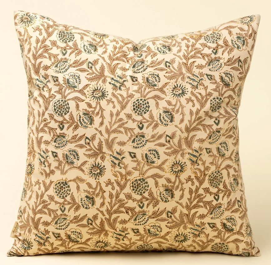Sundari Block Print Pillow