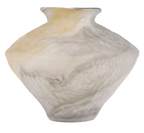 Roland Cross Ivory Glass Vase 10"