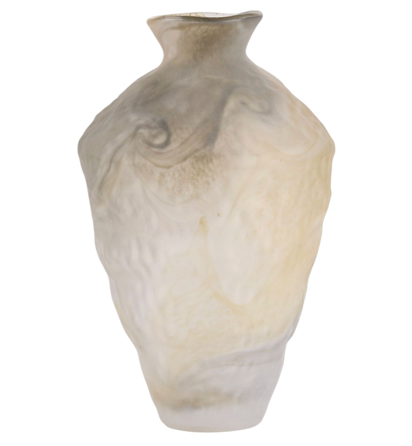 Roland Cross Ivory Glass Vase 15"