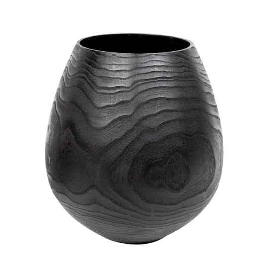 Wooden Vase - Black